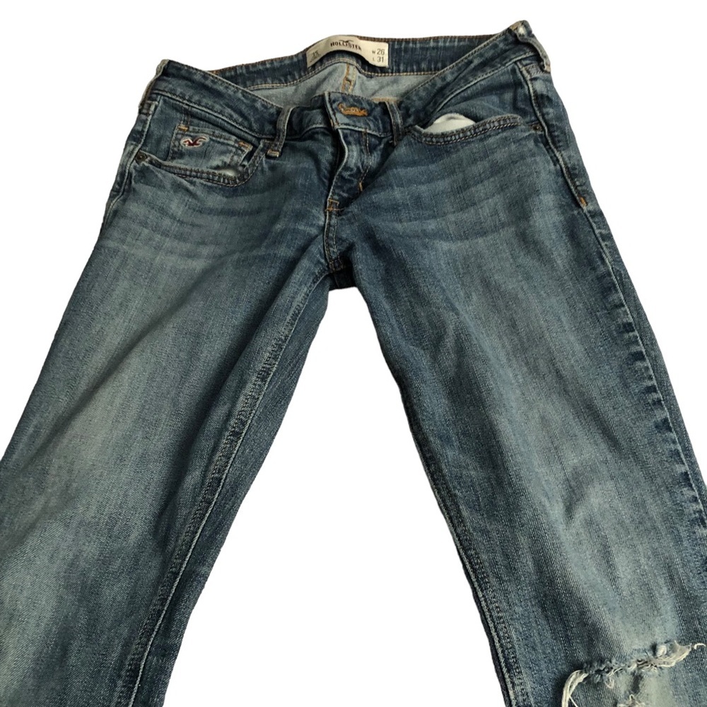 Hollister Women’s Boot Cut Jeans in Faded Blue Denim